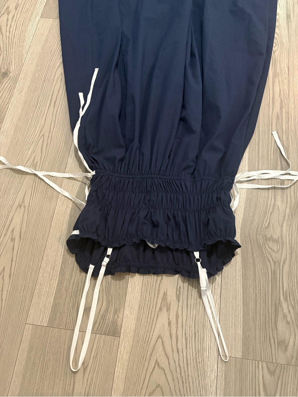 ODA Navy Contrast MIDI Dress Size Small - Picture 6 of 8